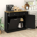 Kitchen Tilt Out Trash Cabinet with 2 Drawers and Adjustable Shelf by LJGDeals