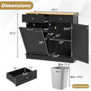 Kitchen Tilt Out Trash Cabinet with 2 Drawers and Adjustable Shelf by LJGDeals