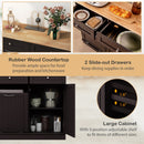 Kitchen Tilt Out Trash Cabinet with 2 Drawers and Adjustable Shelf