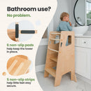 Adjustable Toddler Kitchen Tower with Safety Bars