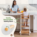Adjustable Toddler Kitchen Tower with Safety Bars