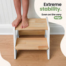 2-Step Wooden Stool for Kids