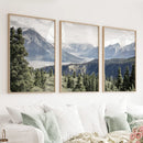 Kluane National Park Wilderness Nature Triptych. Mountains Prints by Wall Art Set