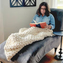 Soft Chunky Knitted Cream Throw Blanket by Decor Steals