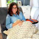 Soft Chunky Knitted Cream Throw Blanket by Decor Steals