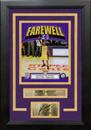 Kobe Bryant Final NBA Game Los Angeles Lakers 8x10 Framed Basketball Photo with Engraved Autograph by Dynasty Sports & Framing