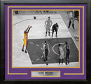 Kobe Bryant's Last Career Shot Los Angeles Lakers Framed Basketball Photo by Dynasty Sports & Framing