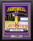 Kobe Bryant Final Career NBA Game Los Angeles Lakers 11" x 14" Framed Basketball Photo by Dynasty Sports & Framing