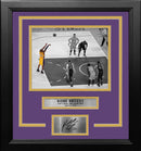 Kobe Bryant's Last Career Shot Los Angeles Lakers Framed Basketball Photo with Engraved Autograph by Dynasty Sports & Framing