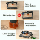 Kortek Laser Engraver Machine, 2.5W/5W/10W, ±0.01mm High Precision, IR Laser Compatible, Portable CNC Laser Cutter