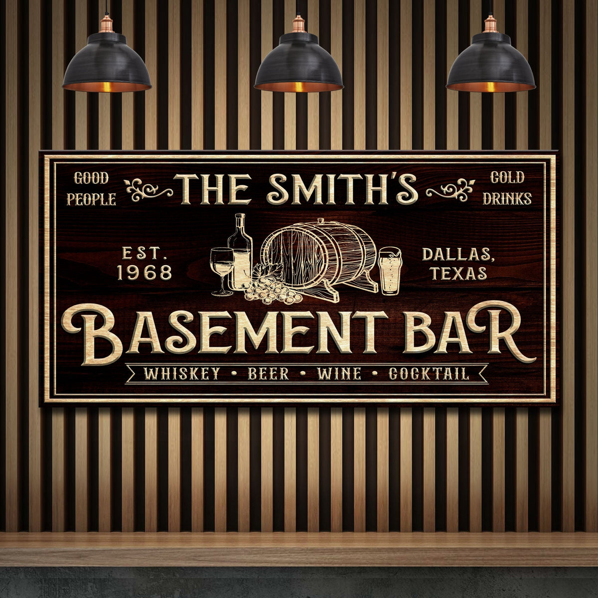 Personalized Basement Bar Sign, photo 2 of 7