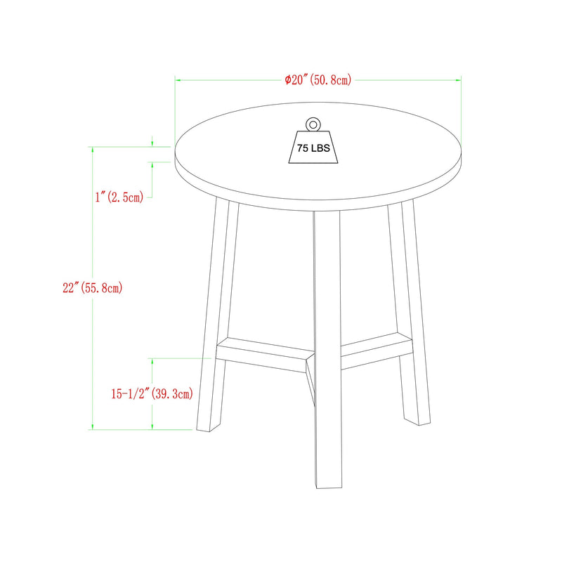 Emerson Simple 3-Leg Round Side Table