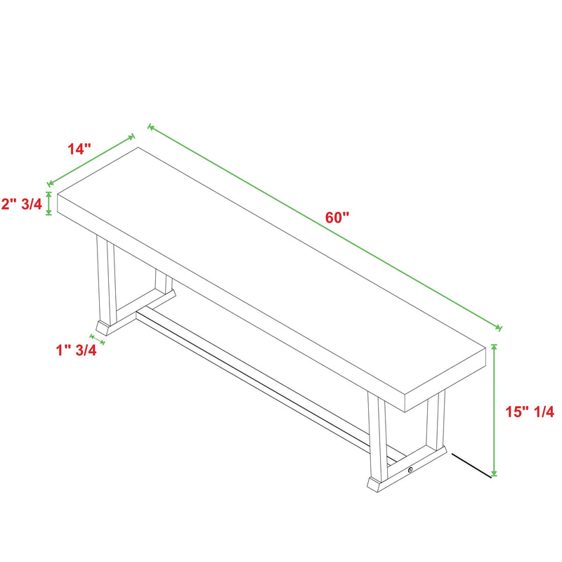 Durango Solid Wood Dining Bench