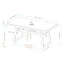 Brickell Modern Industrial Bridge-Leg Dining Table & Desk