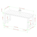 Cologne Modern Solid Wood Outdoor Slat-Top Coffee Table