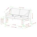 Cologne Modern Solid Wood Outdoor Loveseat