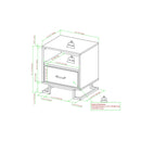 Danae Modern Wood and Metal L-Leg Nightstand