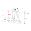 Durango Distressed Wood Bar Stool Set of 2