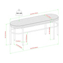 Elizabeth 48" Glam Bench with Cushion