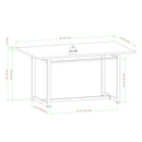 60" Contemporary Wood and Metal Dining Table