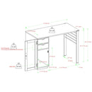 Jared 42" Storage Desk with Chalkboard Door