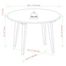 Kochi Minimalist Solid Wood Round Dining Table