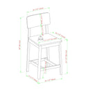 Minimalist Solid Wood Counter Stool, Set of 2