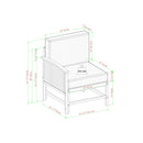 Midland Modern Solid Wood 5-Piece Outdoor Sectional Set