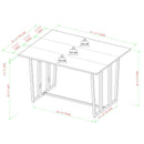 Memphis 47" Modern Drop-Leaf Dining Table