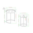 Metal and Glass Nesting Side Tables