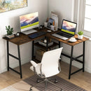 L Shaped Corner Computer Desk with Storage Shelves by LJGDeals