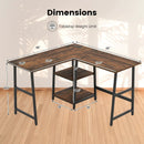 L Shaped Corner Computer Desk with Storage Shelves by LJGDeals