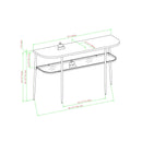 Tilly Modern Minimal Curved Faux Marble Entry Table