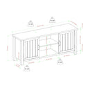 Farmhouse 58" Modern Grooved 2 Door TV Stand