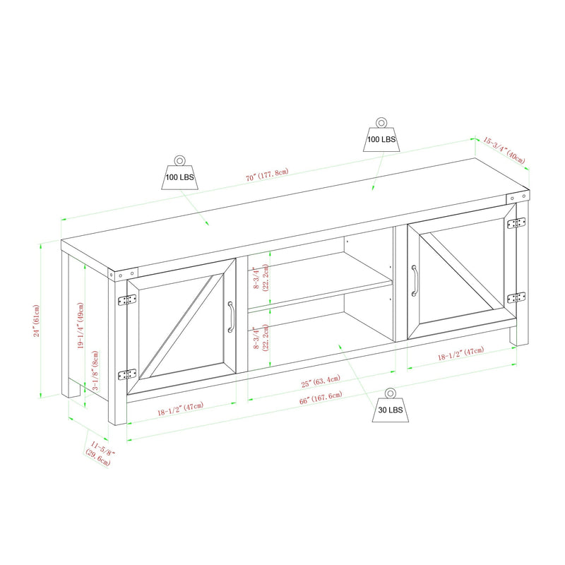 Barn Door TV Stand