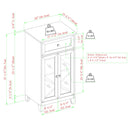20" One-Drawer Two-Door Bar Storage