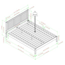 Yasmina Solid Wood Rattan Paneled Platform Bed (Queen or King)
