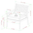 Zander Mid-Century Modern Acacia Outdoor Slat-Back Lounge Chair