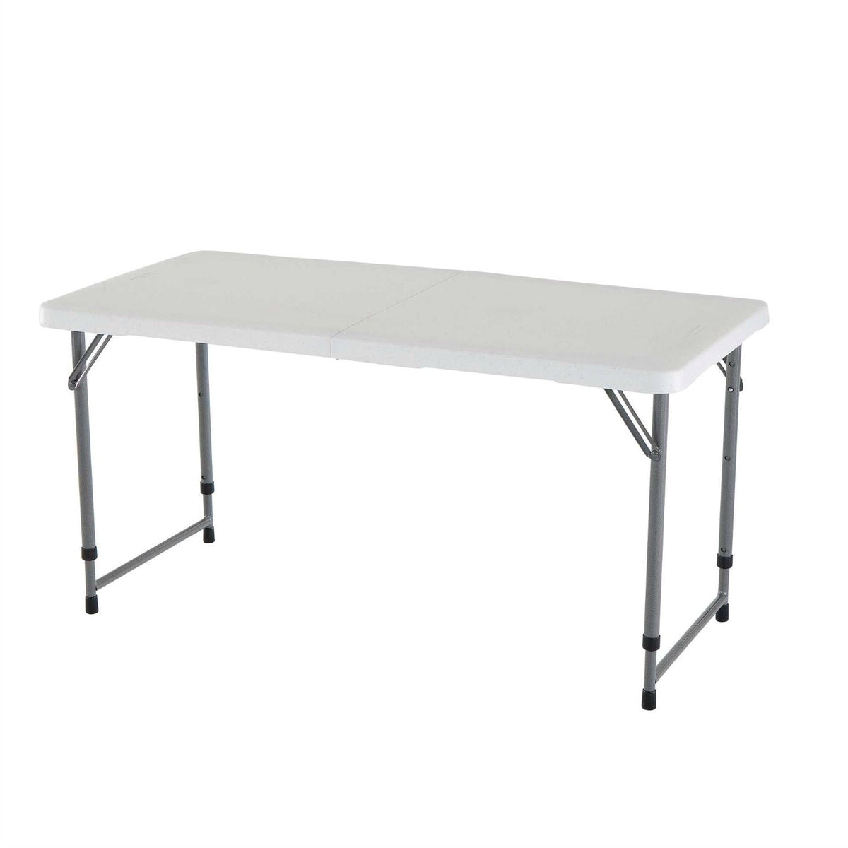 Adjustable Height White HDPE Folding Table with Powder Coated Steel Frame, photo 2 of 2
