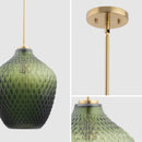 Lavine 1-light Olive Handblown Glass Mini Island Pendant Light
