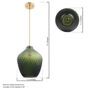Lavine 1-light Olive Handblown Glass Mini Island Pendant Light