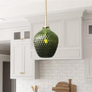Lavine 1-light Olive Handblown Glass Mini Island Pendant Light