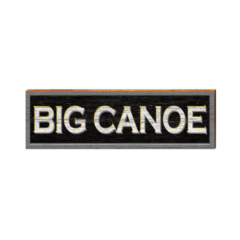 Big Canoe Black Sign | Wall Art Print on Real Wood