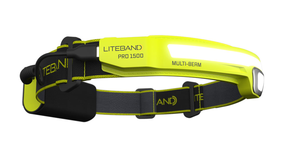 PRO 1500 Lumen LED Multi-Beam Rechargeable Headlamp, dimensions drawing