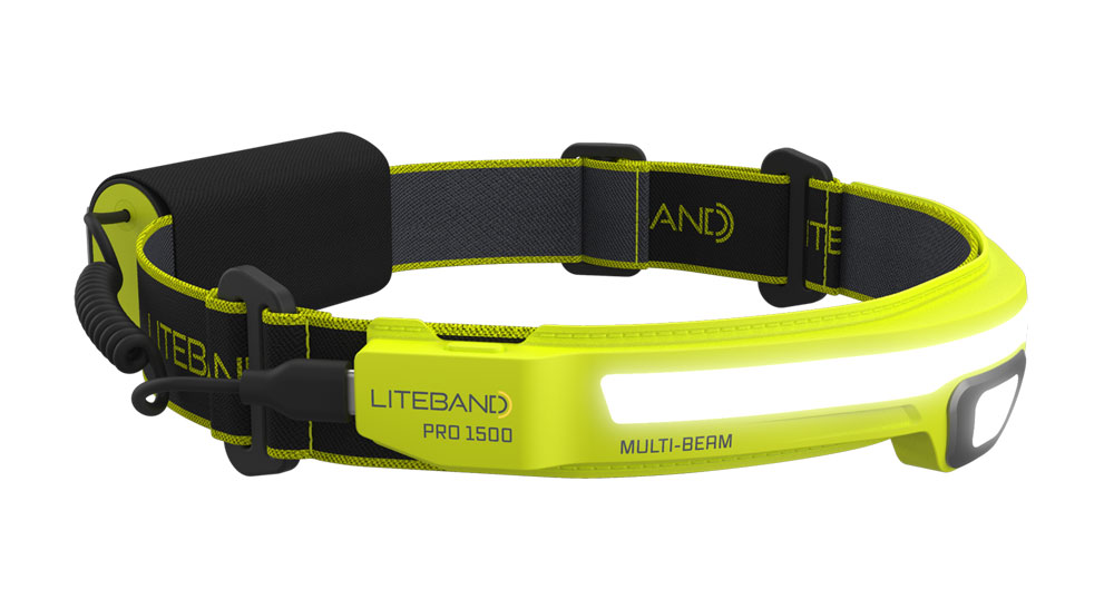 PRO 1500 Lumen LED Multi-Beam Rechargeable Headlamp, dimensions drawing