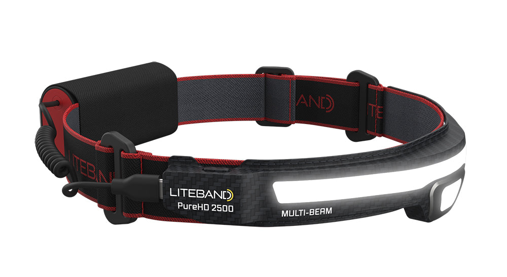 PRO 2500 Lumen PureHD™ Multi-Beam Rechargeable Headlamp, dimensions drawing