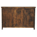 Cabana Large Rustic Glass Cabinet Buffet | Solid Wood Multicolor Sideboard Cabinet with Glass doors