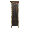 Cabana Large Rustic Glass Cabinet Buffet | Solid Wood Multicolor Sideboard Cabinet with Glass doors