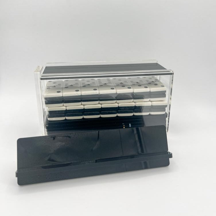 Acrylic Domino Set With Matching Racks