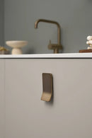 Brushed Bronze "Leaf" Tab Drawer Pulls